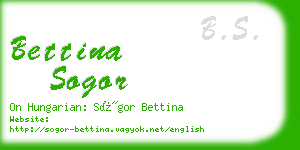 bettina sogor business card